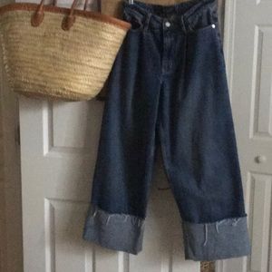 Banana Republic Cropped Big Cuff Jeans